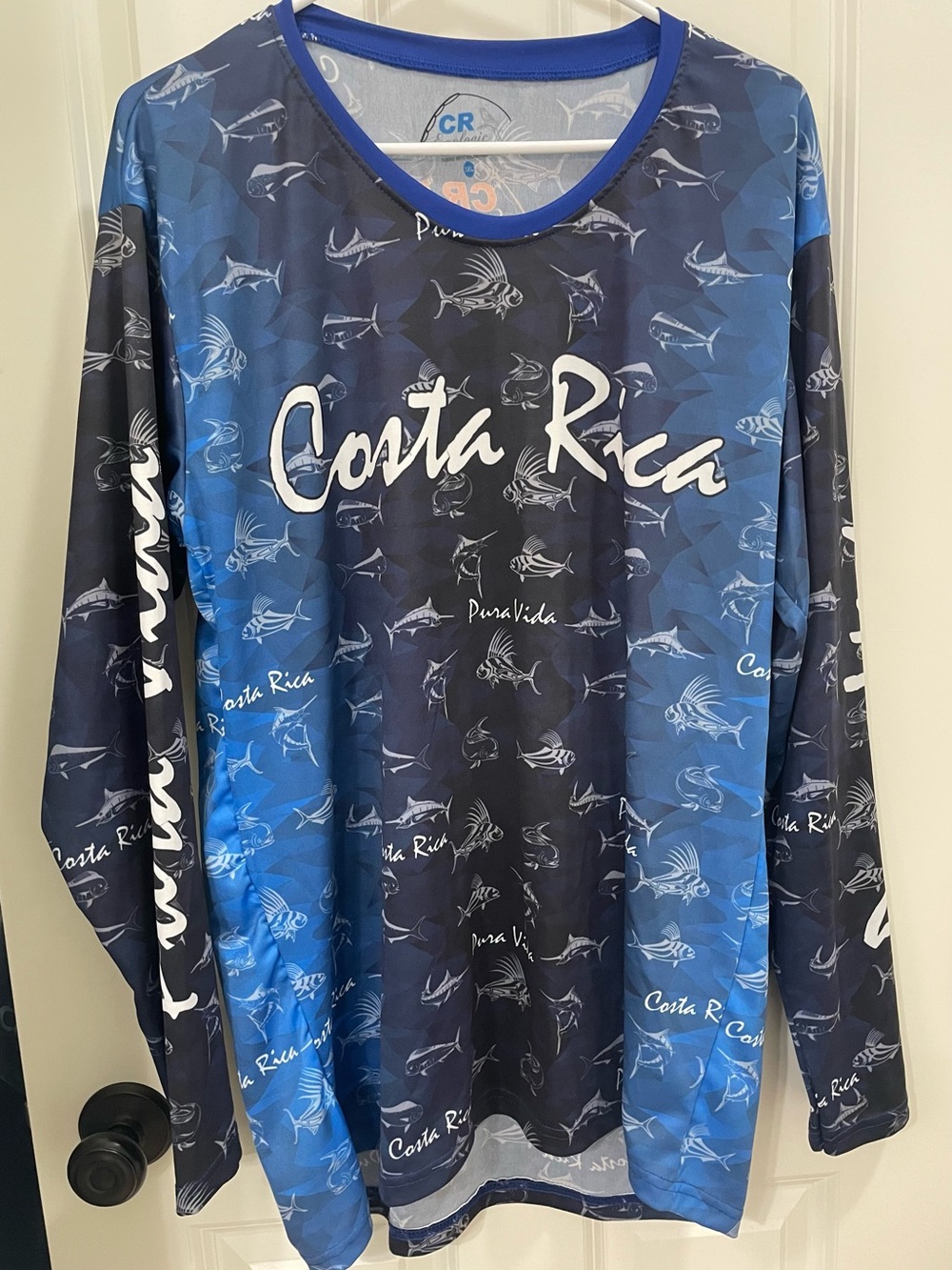 Costa Rica Long-Sleeve Rash Guard - Blue